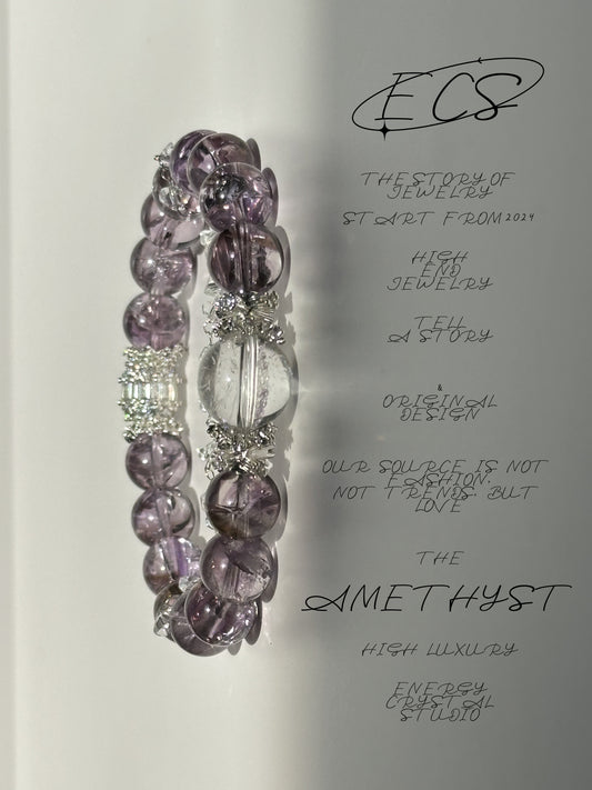 Grape Crushed Ice Amethyst Crystal Bracelet