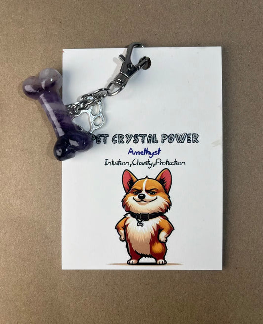 Pet Crystal Charms-dog purple