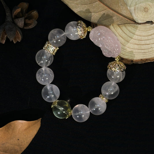 Get lucky pink PIXIU clear quartz