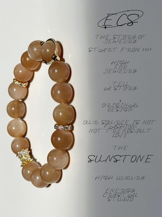 Shy Sunset Sunstone Crystal Bracelet S925 Silver Accessories