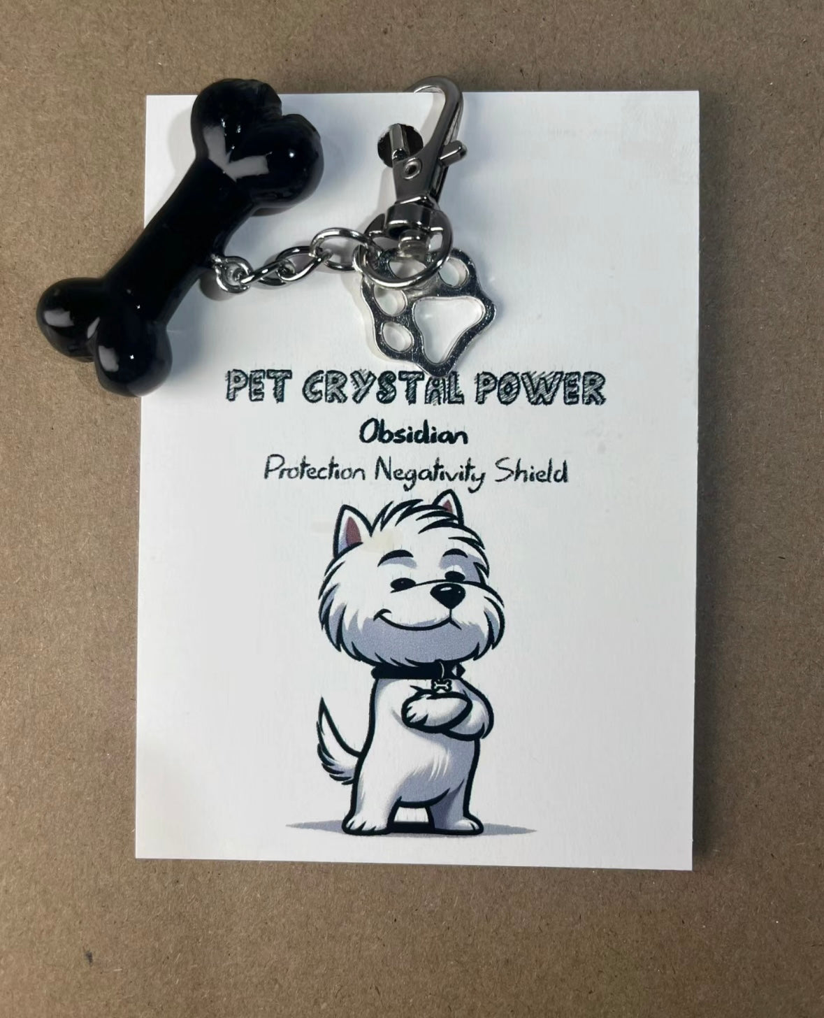 Pet Crystal Charms-dog black